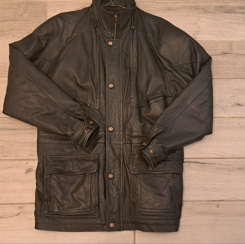 Men's Black Leather Jacket